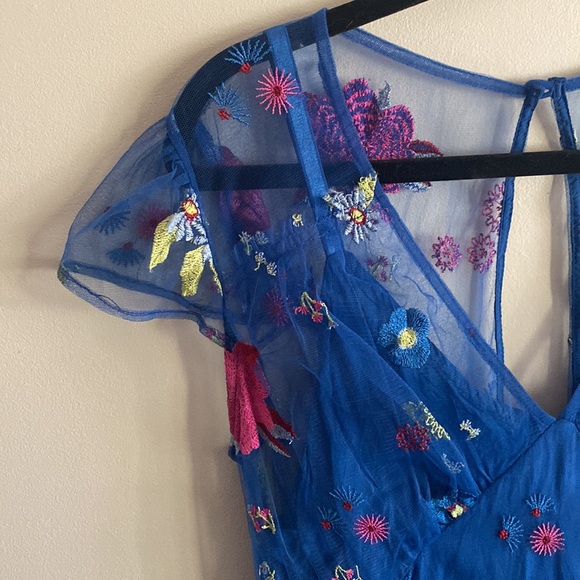 Tracy Reese X Anthro • embroidered Topaz dress - Picture 3 of 6